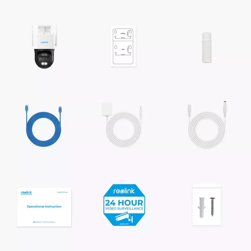 IP drošības kamera Reolink TrackMix W760 4K, 8 MP, 3840×2160, Wi‑Fi un Ethernet, PTZ (355° panoramēšana, 90° sasvere), 30 m nakts redzamība, IP65