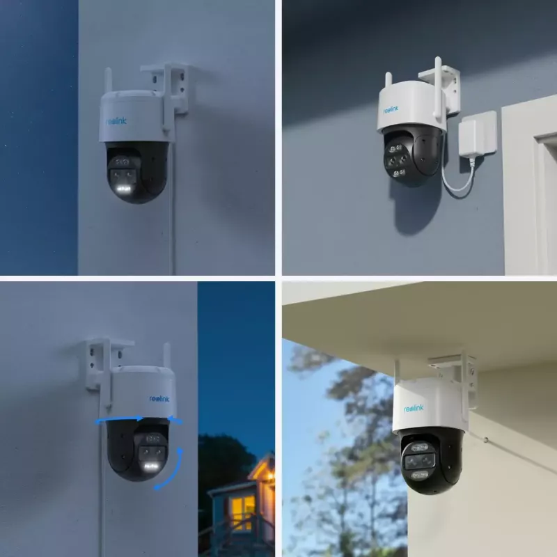 IP drošības kamera Reolink TrackMix W760 4K, 8 MP, 3840×2160, Wi‑Fi un Ethernet, PTZ (355° panoramēšana, 90° sasvere), 30 m nakts redzamība, IP65