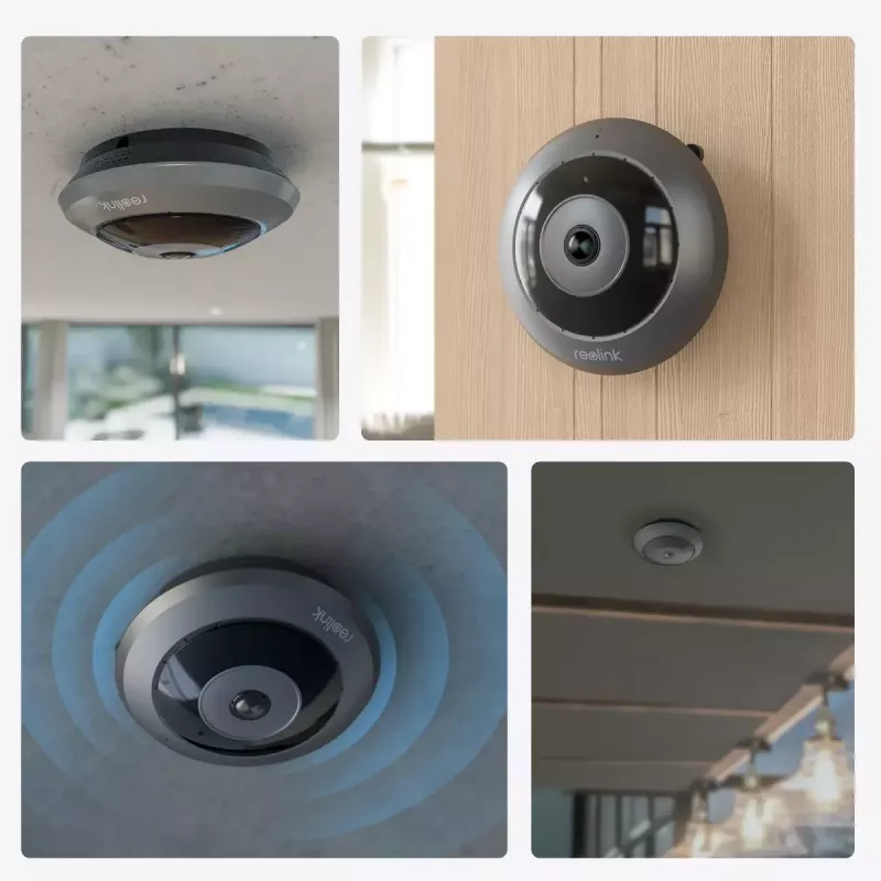 IP drošības kamera Reolink W520 6MP Iekštelpu 360° skats, 2560×2560, H.265, Wi‑Fi un Ethernet