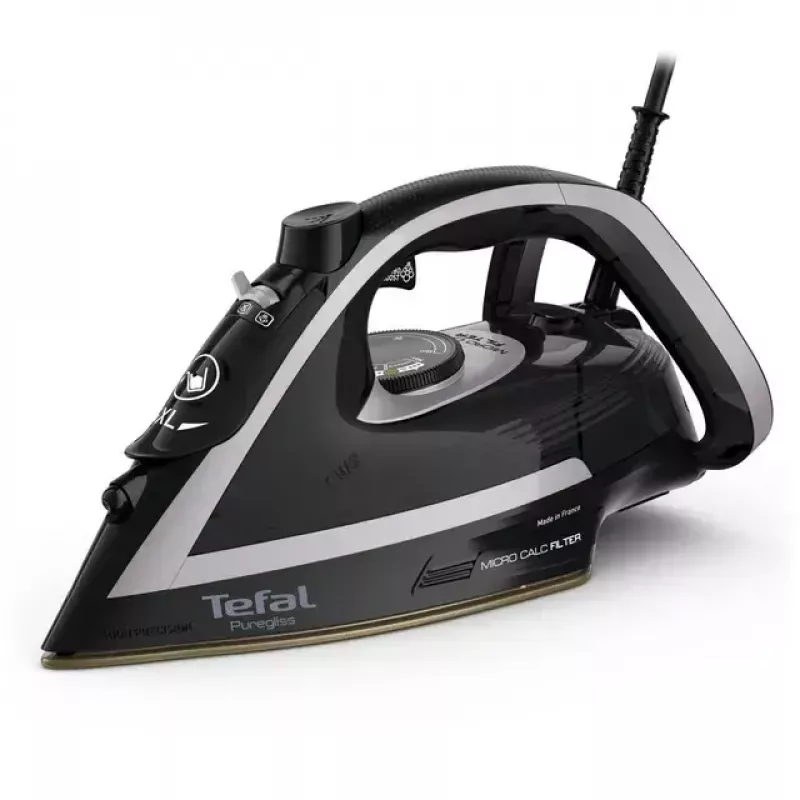 Tefal Puregliss FV8062E0 gludeklis Dry & Steam gludeklis Durilium AirGlide Autoclean zole 3000 W Melns, Pelēks