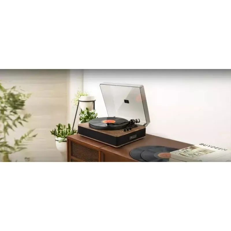 Audio atskaņotājs Muse MT-107 BTO — automātisks 2 skaļruņu vinila plašu atskaņotājs, 33/45 RPM, 10 W RMS, 2,5 mm austiņu ligzda