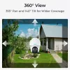 IP novērošanas kamera Reolink Argus Series B430 — 5 MP, bezvadu, akumulators/saules baterija 6000 mAh, kupola, iekštelpām/ārtelpām, PIR, 355° panoramēšana, 140° slīpums