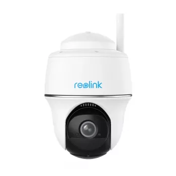 IP novērošanas kamera Reolink Argus Series B430 — 5 MP, bezvadu, akumulators/saules baterija 6000 mAh, kupola, iekštelpām/ārtelpām, PIR, 355° panoramēšana, 140° slīpums