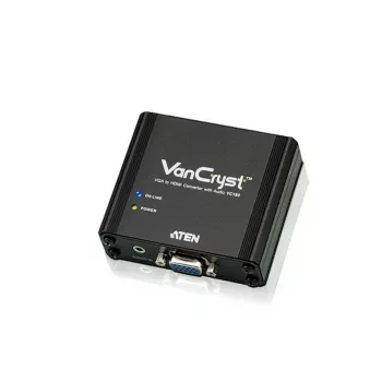 ATEN VGA uz HDMI audio/video pārveidotājs, Melns, Metāls, 1920 x 1080 pikseļi, 1920 x 1080 pikseļi, 1080p, 16:9