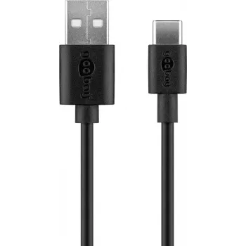 Iekštelpu lādētājs GOOBAY 45298 – universāls USB 5V 1m, AC 100–240V, 5 W, melns