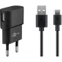 Iekštelpu lādētājs GOOBAY 45298 – universāls USB 5V 1m, AC 100–240V, 5 W, melns