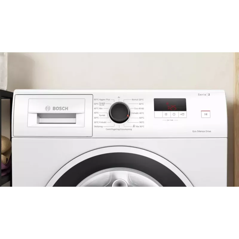 Bosch Serie 2 WGE0240ASN veļas mazgājamā mašīna ar priekšējo ielādi 7 kg 1351 RPM Balta