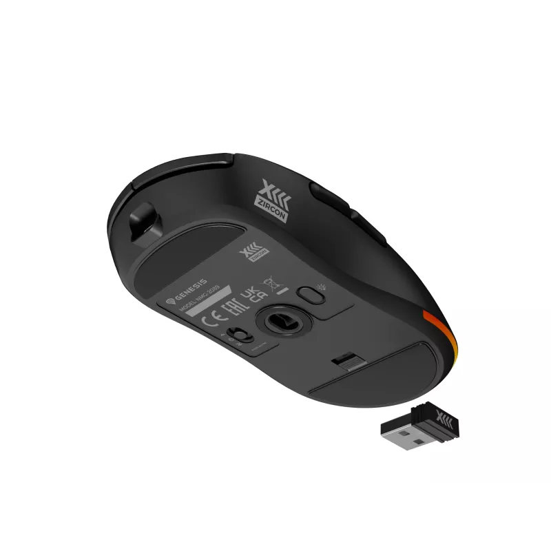 GENESIS Zircon XIII pele Gaming Ambidextrous RF Wireless + USB Type-C Optical 26000 DPI