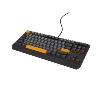 GENESIS Thor 230 TKL tastatūra Gaming USB + RF Wireless + Bluetooth QWERTY Melna, Pelēka, Oranža