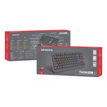 GENESIS Thor 230 TKL Lite klaviatūra Gaming USB QWERTY Angļu Melna