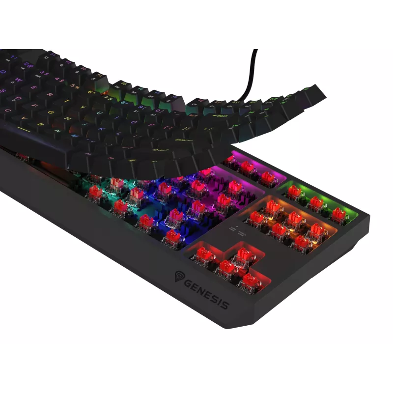 GENESIS Thor 230 TKL Lite klaviatūra Gaming USB QWERTY Angļu Melna