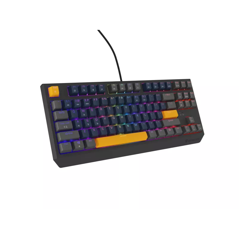 GENESIS THOR 230 TKL tastatūra Gaming USB + RF Wireless + Bluetooth QWERTY Melna, Zila, Pelēka, Oranža