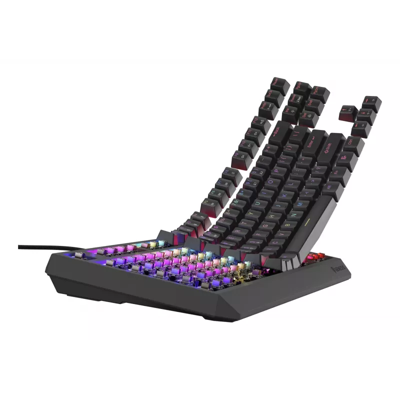 Mehāniskā spēļu tastatūra Genesis Thor 230 TKL — Tenkeyless, US QWERTY, Outemu Brown slēdži, RGB, 1000 Hz, USB