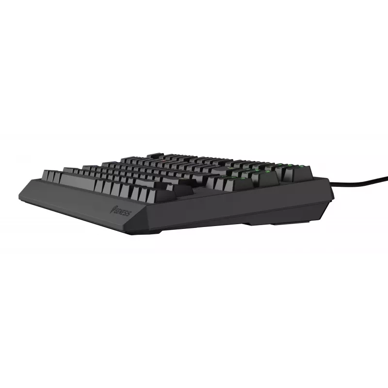 Mehāniskā spēļu tastatūra Genesis Thor 230 TKL — Tenkeyless, US QWERTY, Outemu Brown slēdži, RGB, 1000 Hz, USB