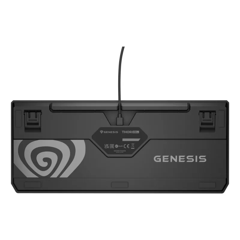 Mehāniskā spēļu tastatūra Genesis Thor 230 TKL — Tenkeyless, US QWERTY, Outemu Brown slēdži, RGB, 1000 Hz, USB