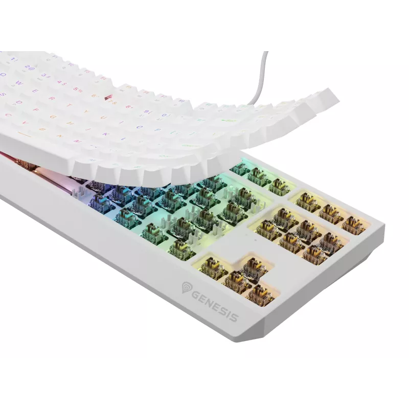 GENESIS Thor 230 TKL tastatūra Gaming USB + RF Wireless + Bluetooth QWERTY Balta