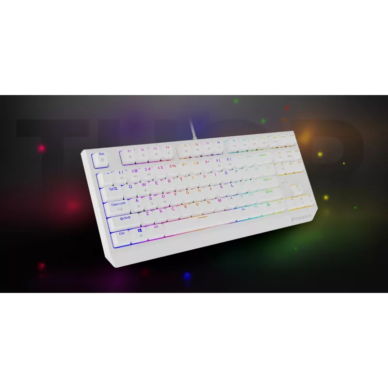 GENESIS Thor 230 TKL tastatūra Gaming USB + RF Wireless + Bluetooth QWERTY Balta