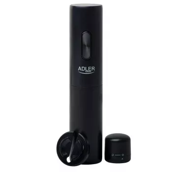Elektriskais vīna atvērējs Adler AD 4509 — bezvadu ar baterijām darbināms pudeļu atvērējs, melns