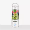 Sporta blenderis NUTRIBULLET Portable 0,475 L balts ar Tritan bļodu un nerūsējošā tērauda asmeņiem, darbināms ar baterijām
