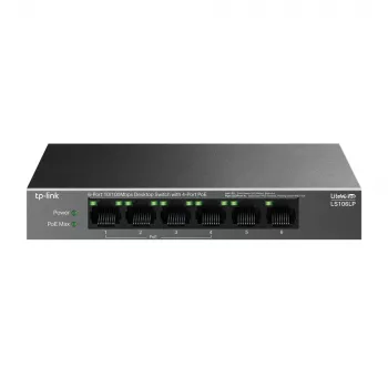 TP-Link LiteWave LS106LP tīkla slēdzis Nepārvaldīts Fast Ethernet (10/100) Power over Ethernet (PoE) Melns