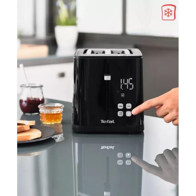 Tosteris Tefal TT6408 — 2 šķēlēm, 850 W, melns