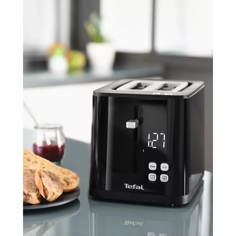 Tosteris Tefal TT6408 — 2 šķēlēm, 850 W, melns
