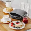 Sviestmaižu grilētājs Adler AD 3069 — kompakts galda sviestmaižu presētājs, 750 W, 2 sviestmaizes, melns