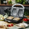 Sviestmaižu grilētājs Adler AD 3069 — kompakts galda sviestmaižu presētājs, 750 W, 2 sviestmaizes, melns