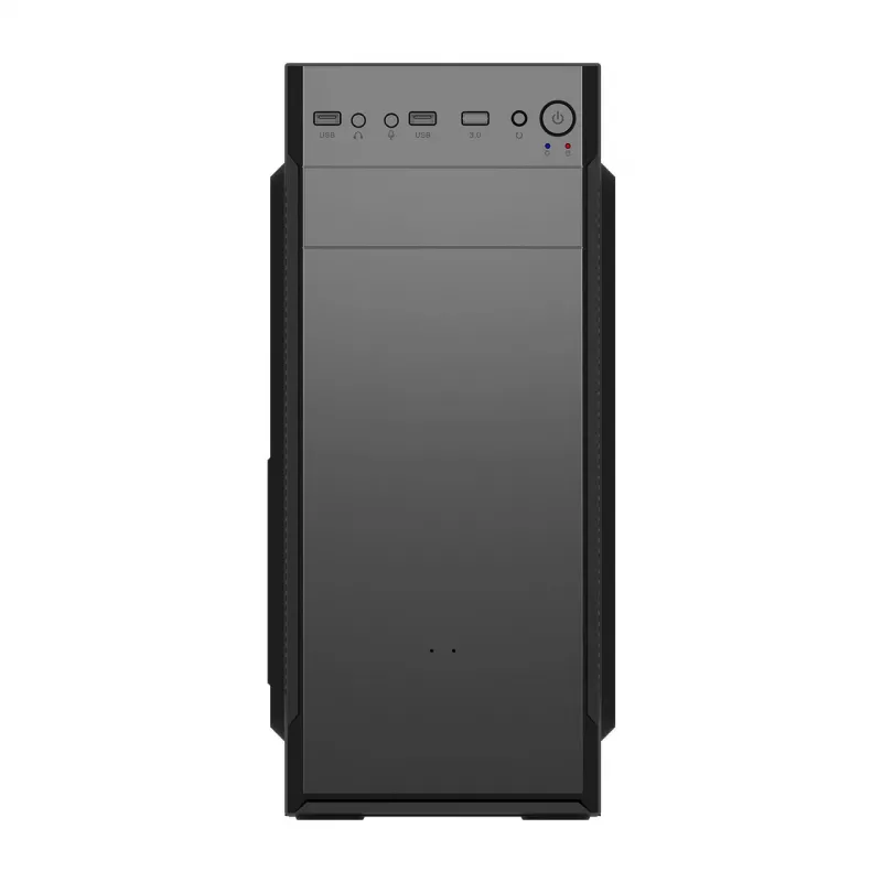 PC Case FSP CMT160 Midi Tower Melns — supports ATX/µATX/ITX, 1×3.5 inch + 2×2.5 inch bays, 1×5.25 inch, USB 3.2 Gen1 Type-A, 173×370×410 mm