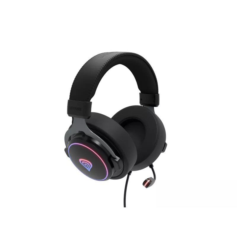 GENESIS Neon 764 austiņas, vadu, galvas saite, spēlēm, USB Type-A, melnas