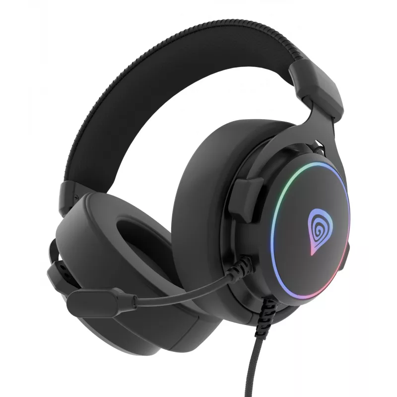 GENESIS Neon 764 austiņas, vadu, galvas saite, spēlēm, USB Type-A, melnas