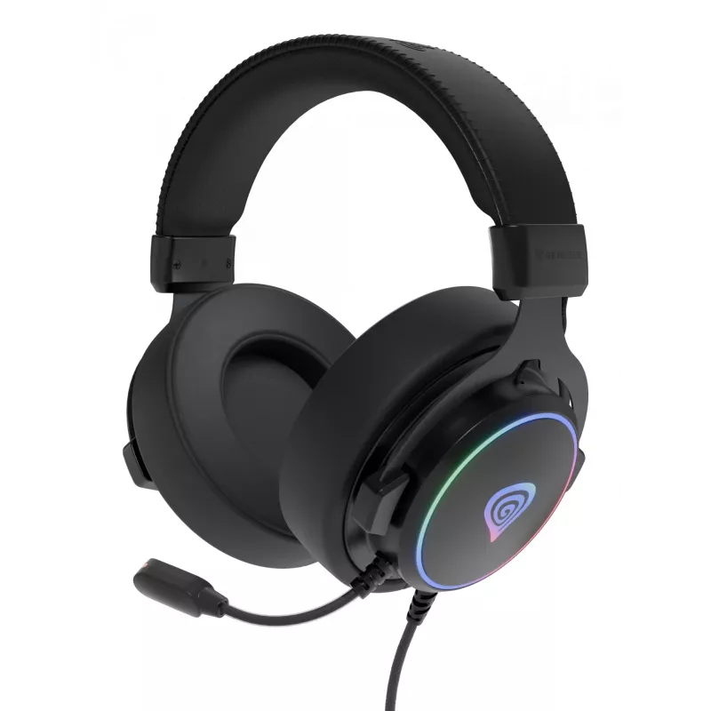 GENESIS Neon 764 austiņas, vadu, galvas saite, spēlēm, USB Type-A, melnas