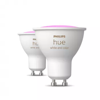 Philips Hue balta and colour ambience GU10 – viedais prožektors – (2 gab. iepakojumā)