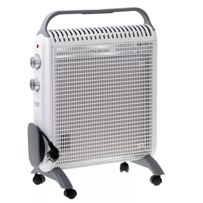 Konvekcijas elektriskais telpu sildītājs Adler AD 7750, 2000 W, 2 jaudas līmeņi, IP24, balts
