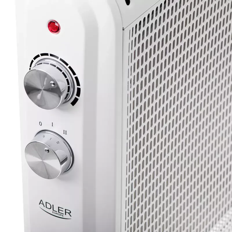 Konvekcijas elektriskais telpu sildītājs Adler AD 7750, 2000 W, 2 jaudas līmeņi, IP24, balts