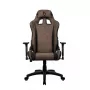 Spēļu krēsls Arozzi Avanti SoftFabric Brown — auduma apdare, ergonomisks dizains, regulējams augstums un slīpums
