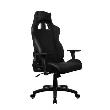 Spēļu krēsls arozzi Avanti SoftFabric Pure Melns — ergonomisks, ar augstu atzveltni, regulējamiem roku balstiem, noliecams ar atgāšanas mehānismu