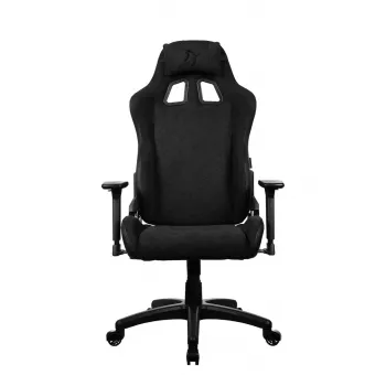Spēļu krēsls arozzi Avanti SoftFabric Pure Melns — ergonomisks, ar augstu atzveltni, regulējamiem roku balstiem, noliecams ar atgāšanas mehānismu