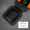 Aizsargmaciņš no ādas FIXED FIXLPM-999-BK austiņām ar MagSafe atbalstu, melns
