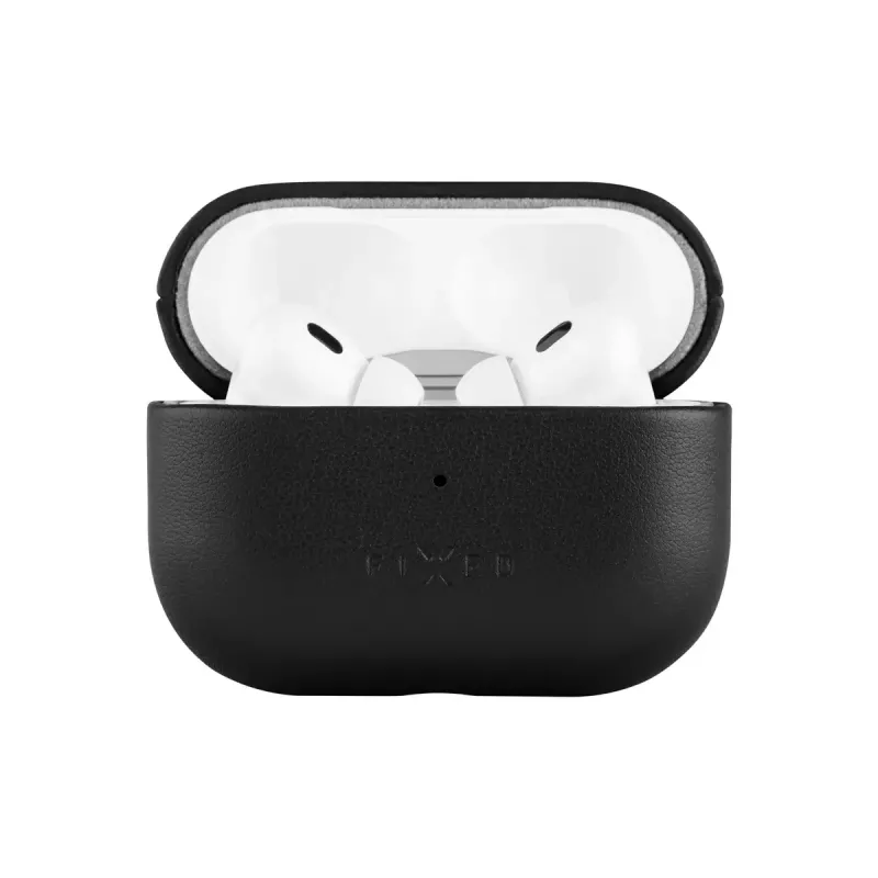Aizsargmaciņš no ādas FIXED FIXLPM-999-BK austiņām ar MagSafe atbalstu, melns