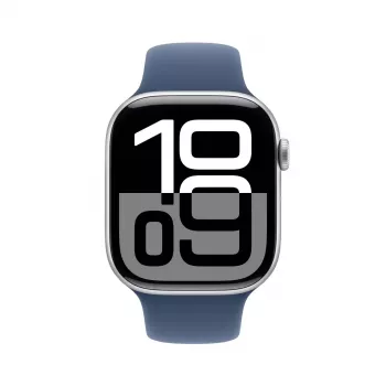 Smartwatch Apple Watch Series 10 GPS 46mm Sudraba Alumīnija Korpuss ar Denim Sport Band – M/L