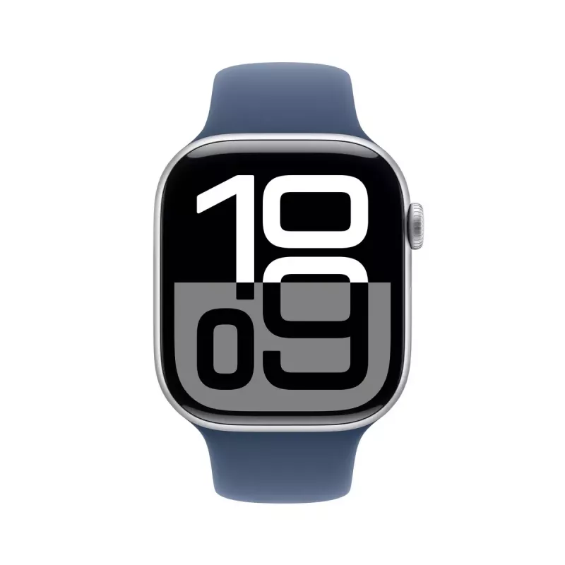 Smartwatch Apple Watch Series 10 GPS 46mm Sudraba Alumīnija Korpuss ar Denim Sport Band – M/L