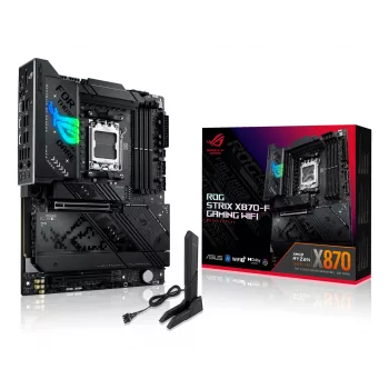Mātesplate ASUS ROG STRIX X870-F GAMING WIFI — AMD X870, Socket AM5, ATX, DDR5, 4x DIMM, Wi‑Fi 7, BT 5.4
