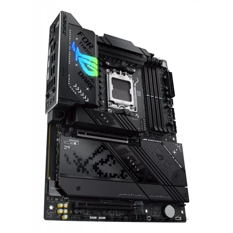 Mātesplate ASUS ROG STRIX X870-F GAMING WIFI — AMD X870, Socket AM5, ATX, DDR5, 4x DIMM, Wi‑Fi 7, BT 5.4