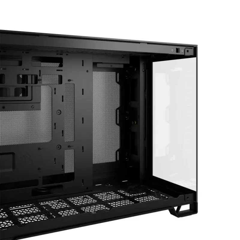 PC korpuss CORSAIR 2500D AIRFLOW Midi Tower Melns — ATX/Micro ATX, priekšējais 280 mm radiatora atbalsts, USB-A x2, USB-C x1