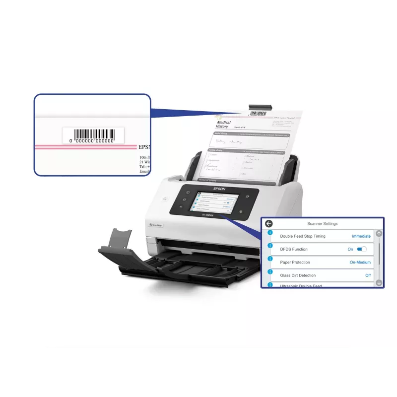 Epson WorkForce DS-900WN lokšņu padeves skeneris 600 x 600 DPI A4 balts