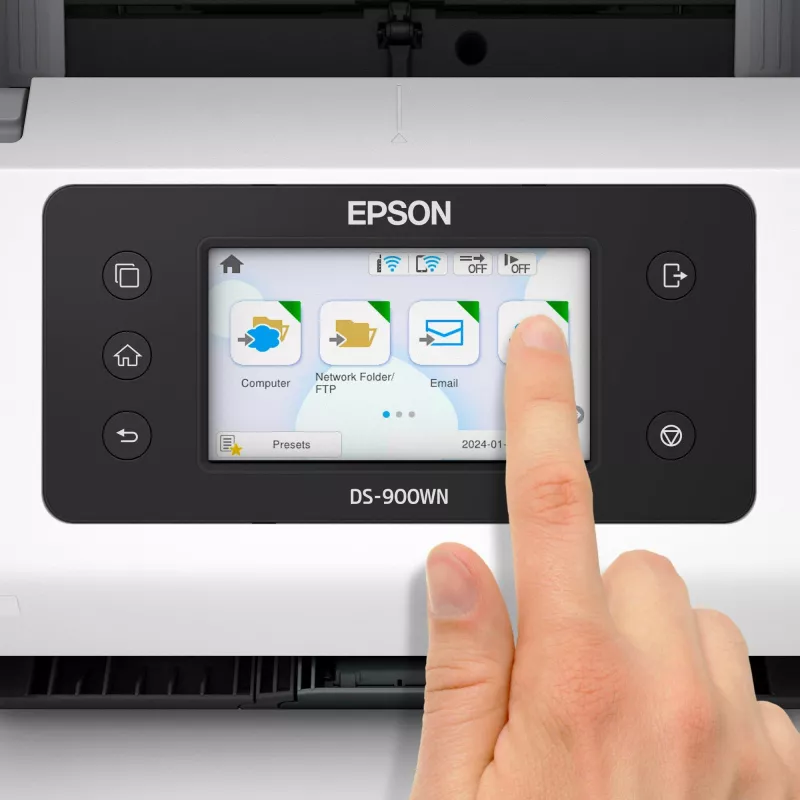 Epson WorkForce DS-900WN lokšņu padeves skeneris 600 x 600 DPI A4 balts