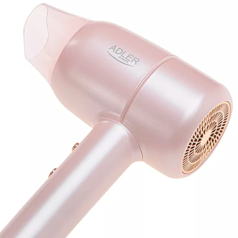 Matu žāvētājs Adler AD 2279p 1800 W, 2 karstuma līmeņi, 2 ātrumi, aukstā gaisa pūtiens, koncentratora uzgalis, rozā