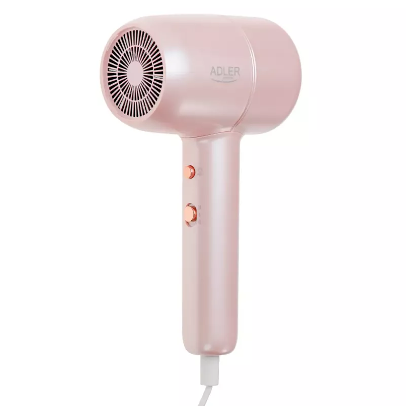 Matu žāvētājs Adler AD 2279p 1800 W, 2 karstuma līmeņi, 2 ātrumi, aukstā gaisa pūtiens, koncentratora uzgalis, rozā