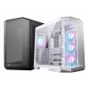 PC korpuss MSI MAG PANO 100R PZ Midi Tower balts — ATX, 380 mm GPU, 166 mm CPU dzesētājs, 8 paplašināšanas sloti, 3×2,5 collu + 2×3,5 collu, USB-A×2, USB-C×1